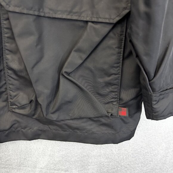 Woolrich Wool Lined Field Coat Mens Sz XL Black Plaid Hood Zip Guide Field 16038 - Picture 12 of 16